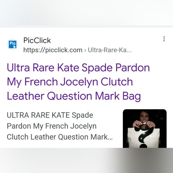 Kate Spade Pardon My French Jocelyn Clutch Leather Question Mark Bag - Picture 9 of 9